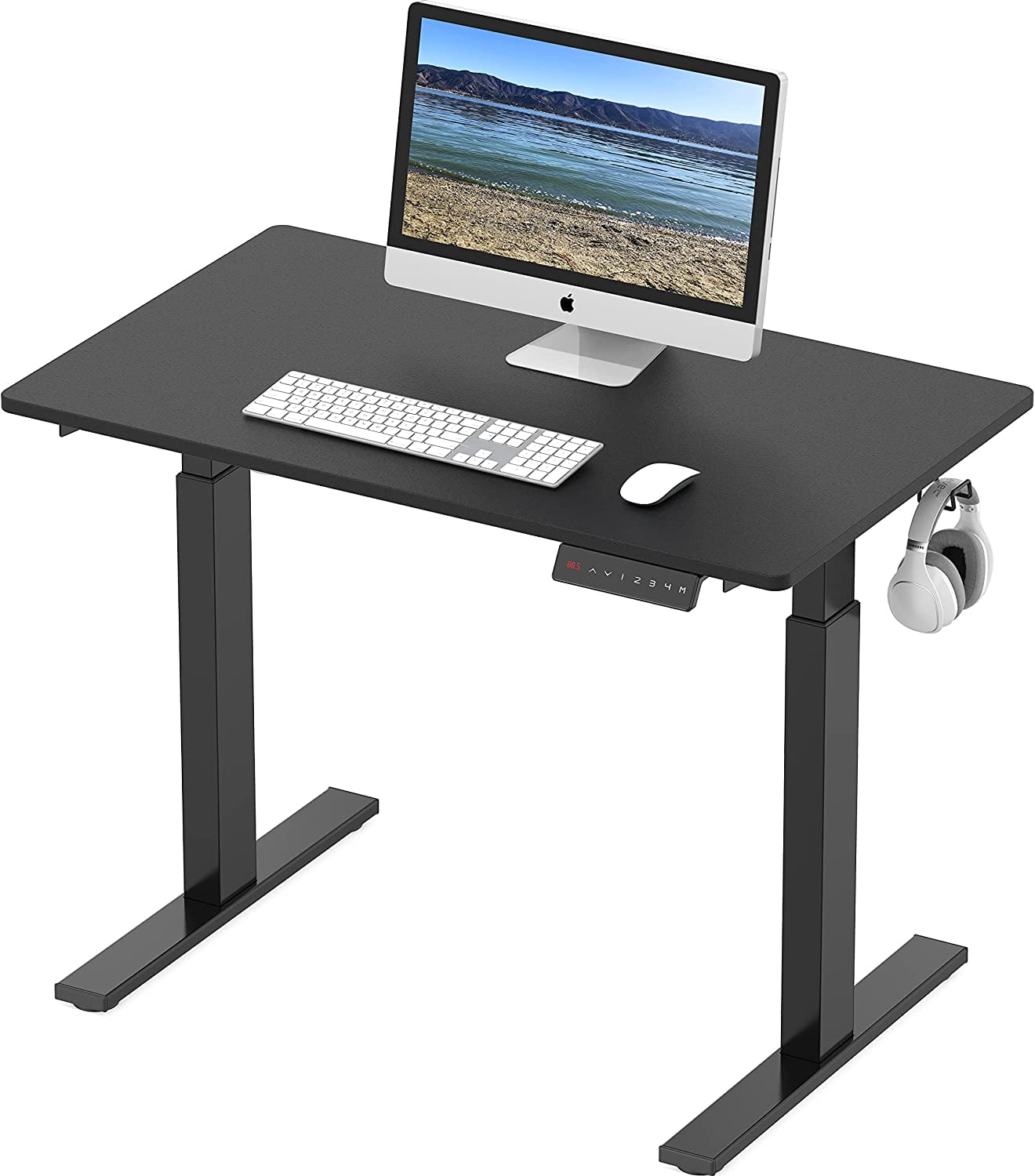 SHW Electric Adjustable Height Desk, 40Inch, Easy Assemble for Home or