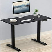 Open Box SHW 48 Inch Memory Preset Electric Height Adjustable Standing Desk, Black