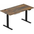 thumbnail image 1 of SHW 55 Inch Large Electric Height Adjustable Computer Standing Desk, Rustic Brown, 1 of 5
