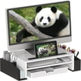 SHW Desk Monitor Stand with Organizer tray, Panda