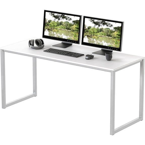 SHW Home Office 48-Inch Computer Desk, 24" Deep, White