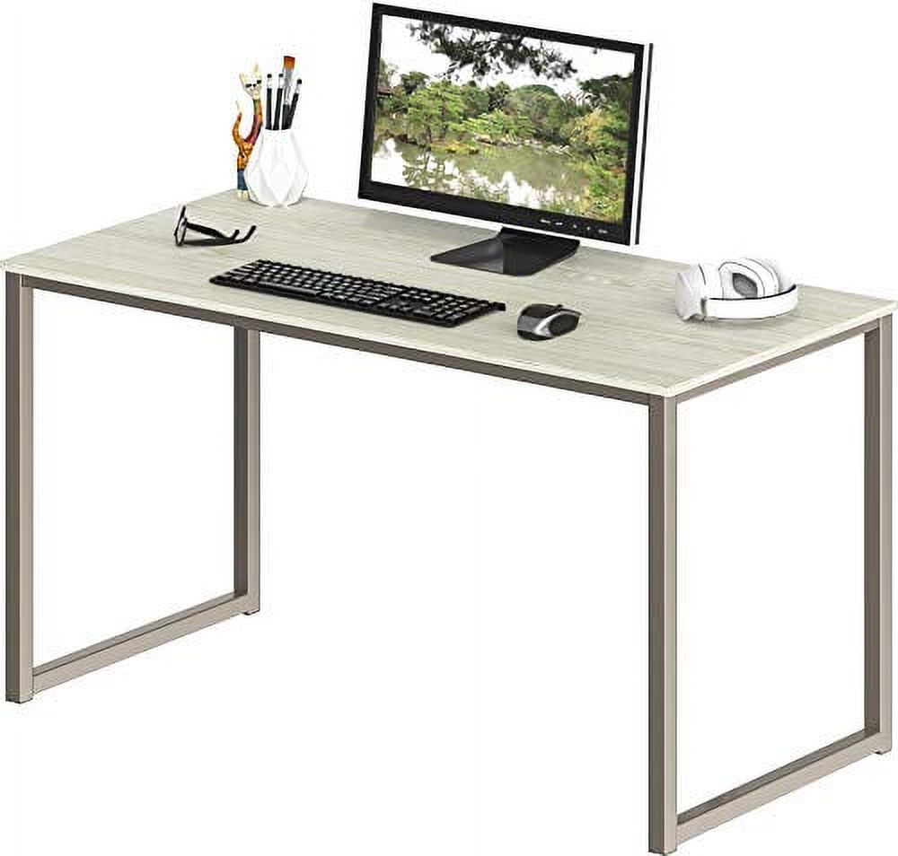 SHW LShaped Home Office Corner Desk Wood Top, Espresso