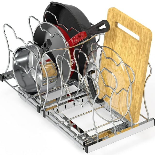 SHW ORGANIZER PULL OUT UNDER SLIDING SHELF FOR PANTRY PAN AND