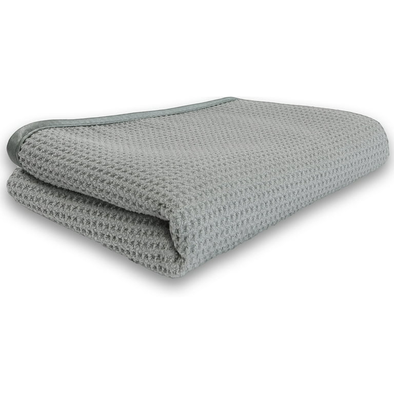 SHW Waffle Weave Microfiber Towel, Grey