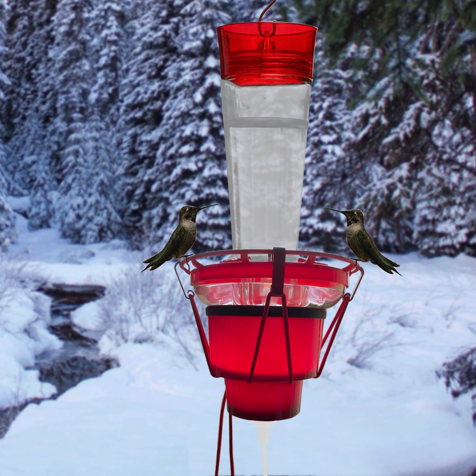 SHWORON Hummingbird Feeder Heater, Heated Hummingbird Feeders for