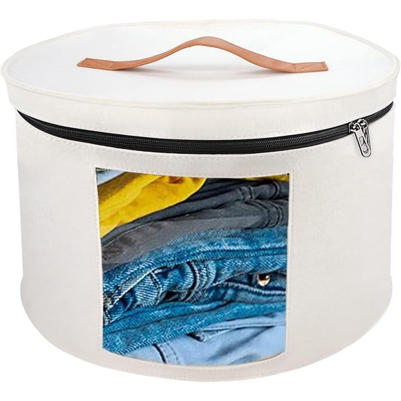 SHWWQUE Hat Boxes for Women Men Storage,Hat Storage Box,Hat Box for Travel,Hats Organizer,Cowboy Hat Holder,Wide Brims Hat Carrier Case,Round Hats Organizer with lids for Closet,Toy Case
