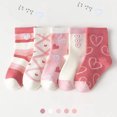 thumbnail image 1 of SHX Girls Toddler Kids Socks Cute and Fun Cotton Crew Socks 5 Pair 1-3 Years Old Children, 1 of 7