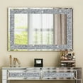 thumbnail image 1 of SHYFOY 35.4” x 23.6” Silver Glam Crystal Accent Wall Mirror, 1 of 5