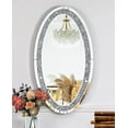 thumbnail image 1 of SHYFOY 36" L x 23" W Oval Wall Mirror for Living Room Decor, Diamond Design Accent Mirror,Decorative Mirrors for Wall, 1 of 7
