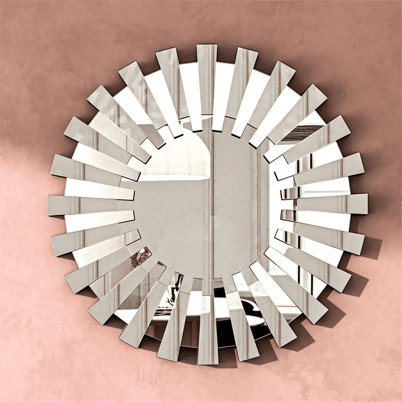 SHYFOY Decorative Wall Mirror for Living Room Decor 24 inches Starburst Shape Large Wall Decor