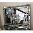 SHYFOY Rectangle Decorative Wall Mirror Crushed Diamond Vanity Mirror Wall Mounted Makeup Mirror for Home Decor