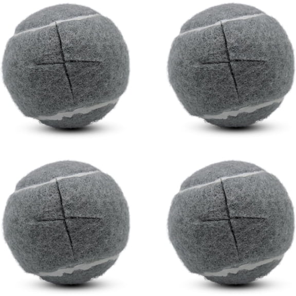 SHYUJAJIE 4 Pcs Precut Walker Tennis Balls for Walkers & Furniture Legs, Gray