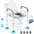 thumbnail image 1 of SHYUJAJIE Raised Toilet Seat with Handles 450lbs, Adjustable Padded Toilet Seat Risers for Seniors & Handicap, Stand Alone Toilet Safety Chair, 1 of 7