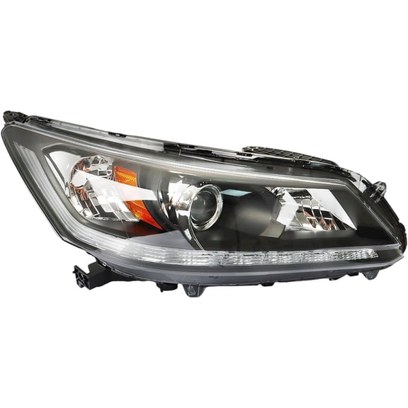 SHZAITOR 1 Pair Headlights for 2013 2014 2015 Accord Headlamp Assembly Halogen w/DRL Driver and Passenger Side RH&LH