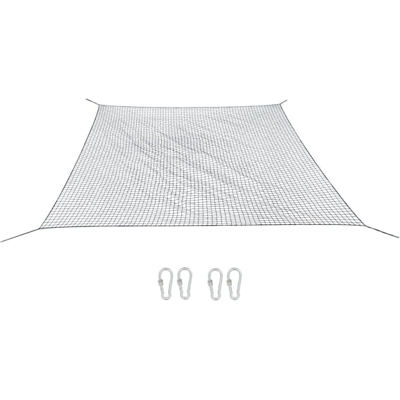 SHZAITOR 10x30Ft Baseball Softball Backstop Net, Sports Netting Barrier Twisted Knotted PE Nets, for Playing Field, Backyard or Garage, Hook Included