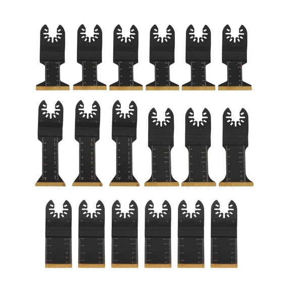 SHZAITOR 18PCS Titanium Oscillating Multitool Blades, Universal for Metal & Wood Cutting (Multiple Sizes)