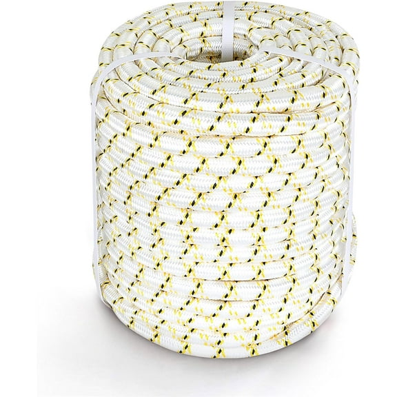 SHZAITOR 3/4 Inch x 150 FT Double Braid Polyester Rope 10000 LB Tensile Strength Pulling Rope for Planting Trees Camping Swings