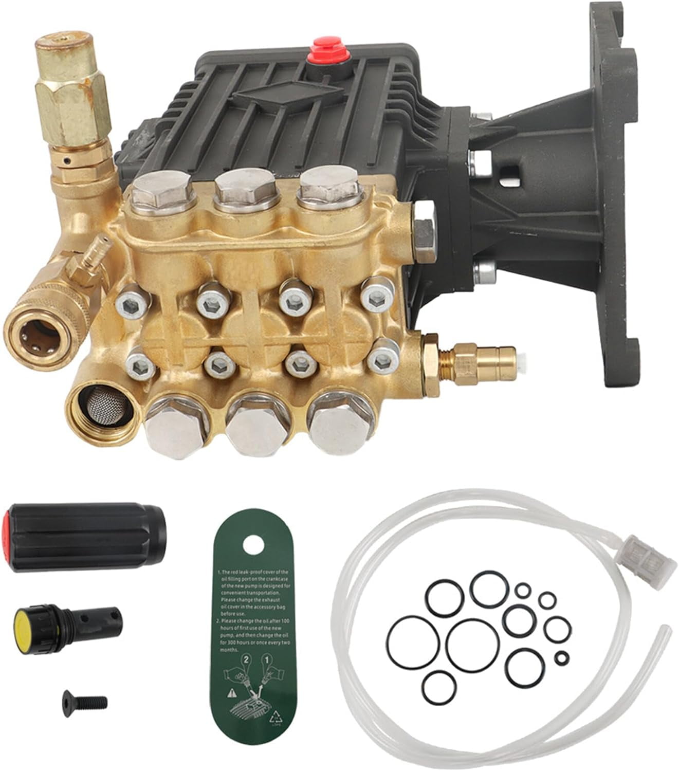 SHZAITOR 4 GPM 4400 PSI Washer Pump 1 Inch Shaft for Cleaning Indoor and Outdoor Walls, Roads, etc