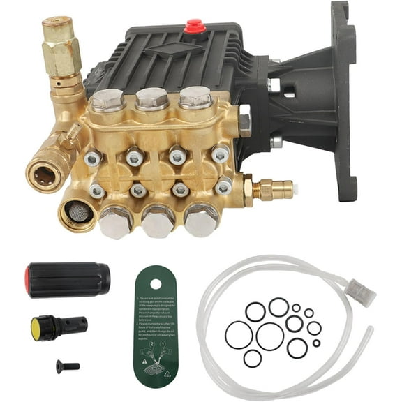 SHZAITOR 4 GPM 4400 PSI Washer Pump 1 Inch Shaft for Cleaning Indoor and Outdoor Walls, Roads, etc