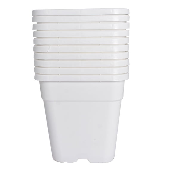 SHZAITOR 5/10 PACK Re-usable Square Nursery Pot 10 Gallon Plastic Grow ...