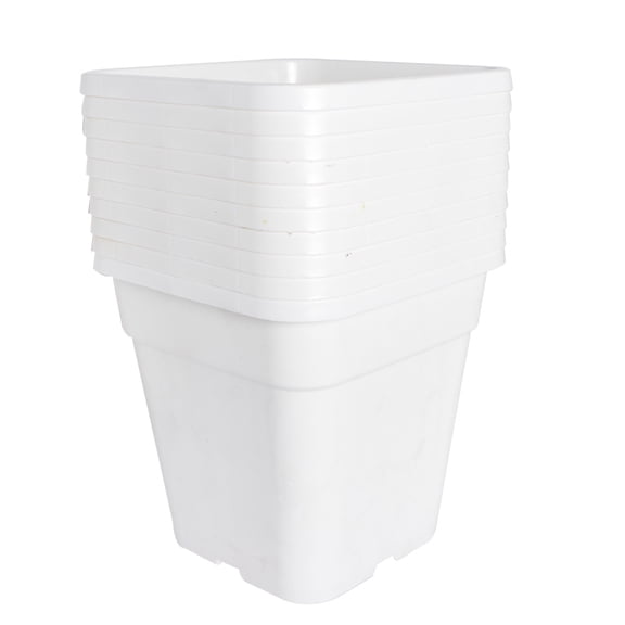 SHZAITOR 5/10 PACK Re-usable Square Nursery Pot 10 Gallon Plastic Grow Pots Plant