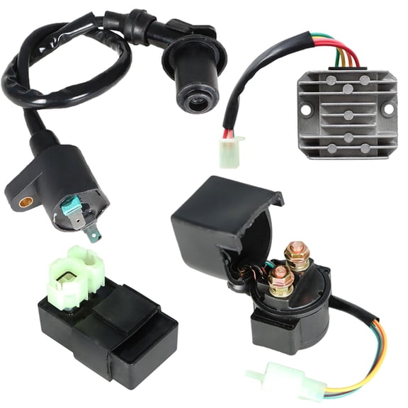 SHZAITOR Electric Set Ignition Coil CDI Relay Regulator Replacement for 125 150cc GY6 ATV