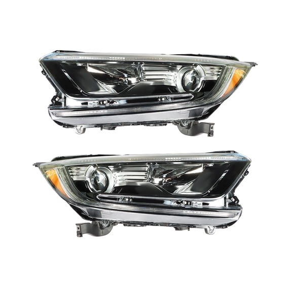 SHZAITOR For 2017-2022 Honda CRV CR-V Headlights Halogen Black Housing Right&Left Side