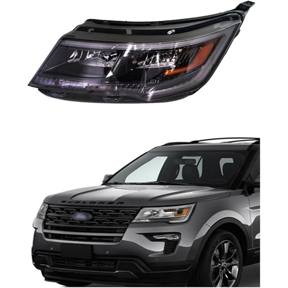 SHZAITOR Headlight Assembly Replacement for Explorer 2016 2017 2018 2019 Front Headlamp Assembly Left Side w/Daytime Running Lights Replacement for FB5Z13008AD