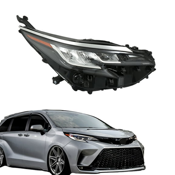 SHZAITOR Headlights Assembly Replacement for 2021-2022 Toyota Sienna LE/XLE Projector Headlamp for Passenger Side 8111008110