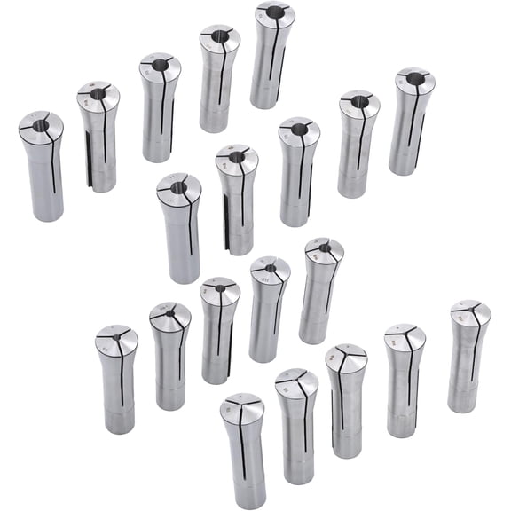 SHZAITOR High Accuary Collets R8 Collet Set 20Pcs 1-20mm x 1mm for Milling Lathe and Mill Chuck Holder