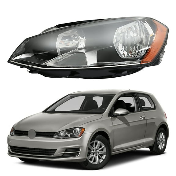 SHZAITOR Left Headlight For 2015 2016 2017 Volkswagen Golf MK7 Halogen Lamp Clear Lens