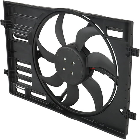 SHZAITOR Radiator Cooling Fan Assembly AU3115116 5Q0121203DE Replacement for 15-21 VW Volkswagen Golf GTI Audi A3