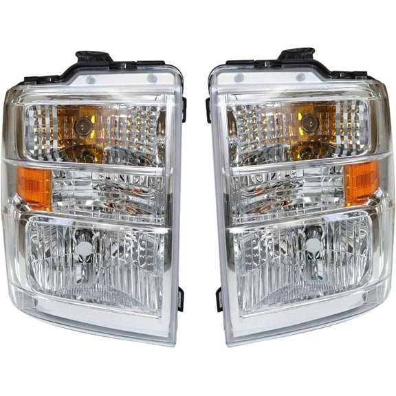 SHZAITOR Replacement for Ford Super Duty Aero Truck Aero E150 E250 Van 2008-2021 Headlights Assembly Driver & Passenger Side