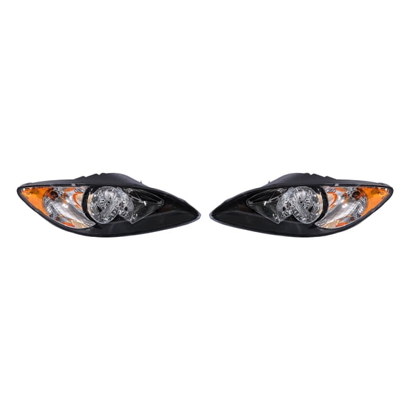 SHZAITOR Replacement for International ProStar 2008-2016,Halogen Headlamps, Driver and Passenger Side(Black)