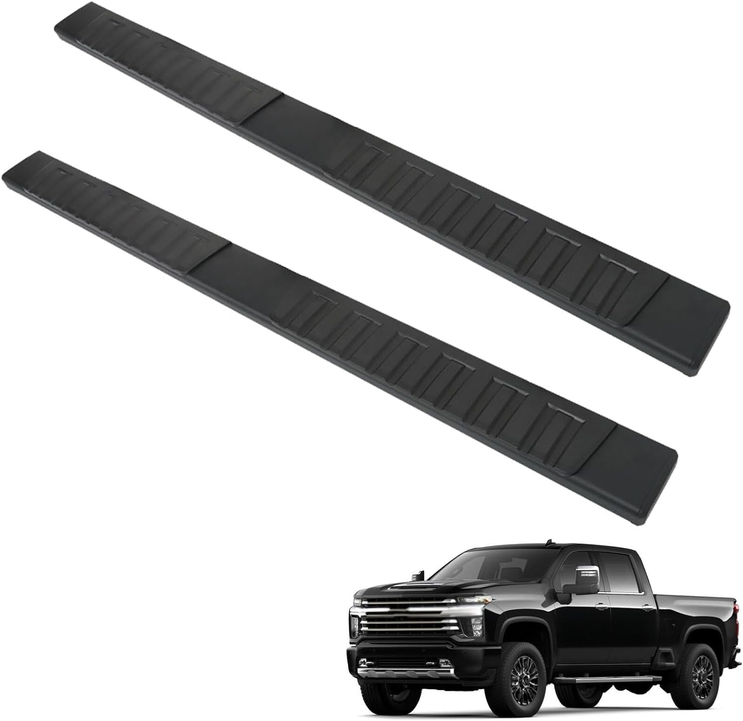 SHZAITOR Running Boards 6 Inches Black Bar Side Step Replacement for
