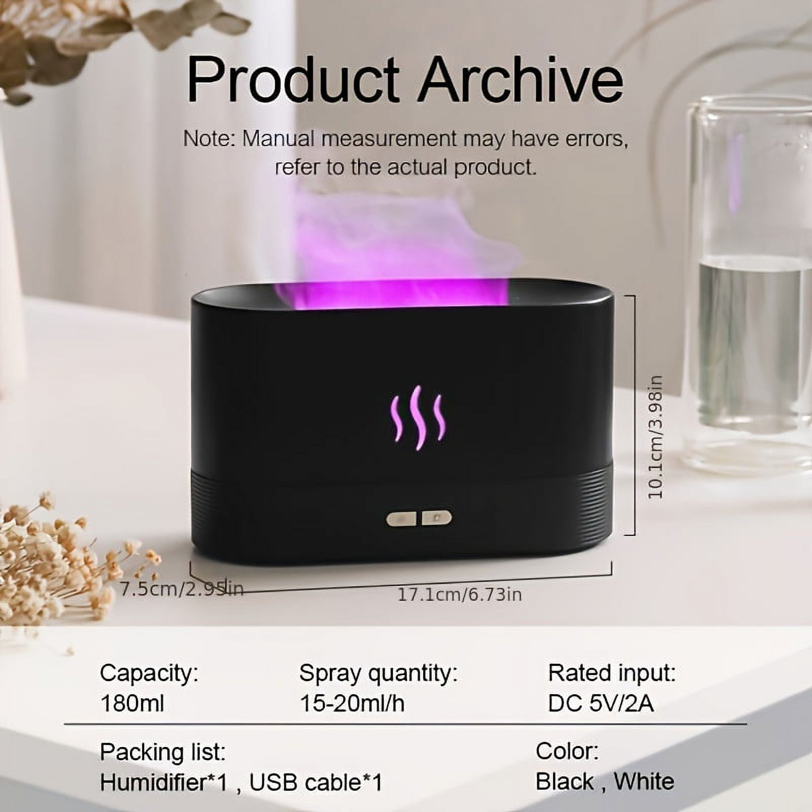 SHZHHFKJCX Compact Portable LED ColorChanging Cool Mist Air Humidifier