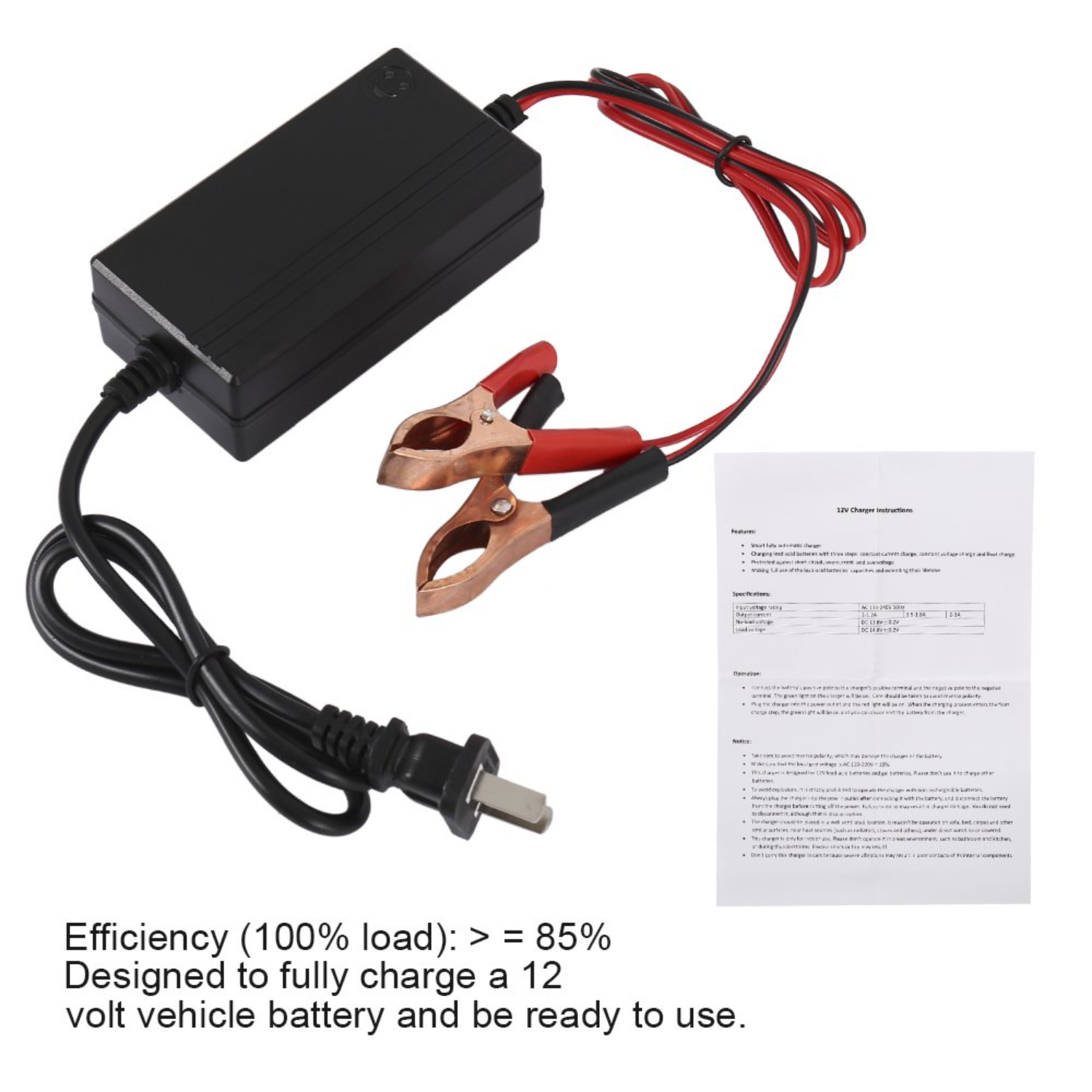 SHZHHFKJCX Fast Charging 12V Portable Auto Battery Charger for Boat