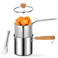 SHZHHFKJCX Mini 304 Stainless Steel Fryer Kit Portable Camping