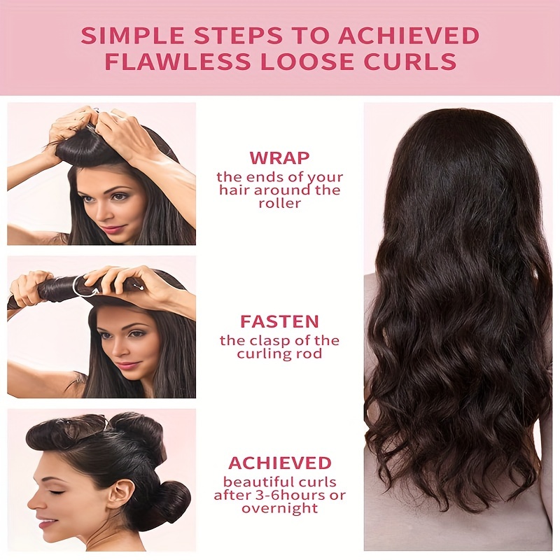 SHZHHFKJCX NoHeat Soft Velvet Flexi Heatless Hair Curlers Perfect