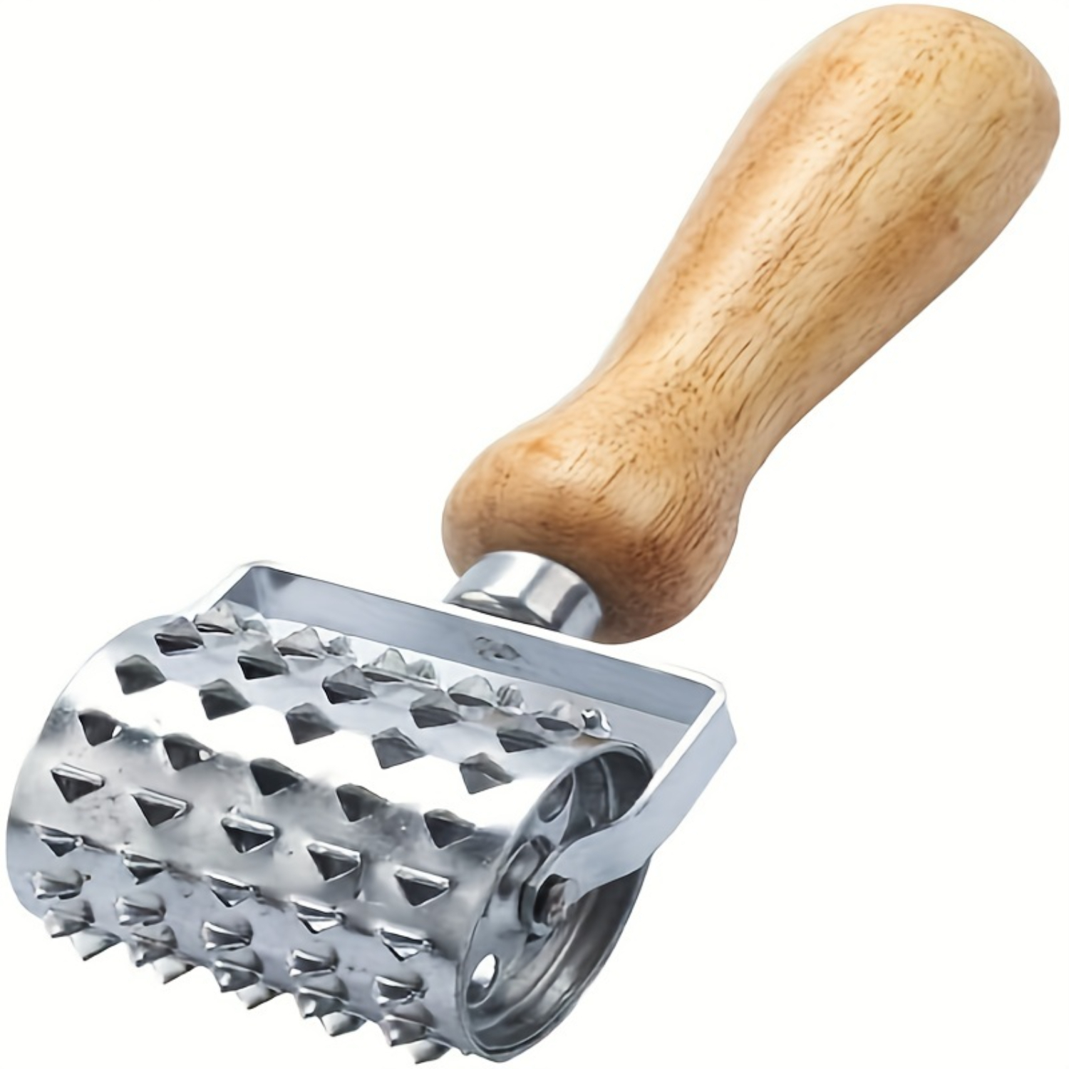 SHZHHFKJCX Professional Stainless Steel Wooden Handle Meat Tenderizer