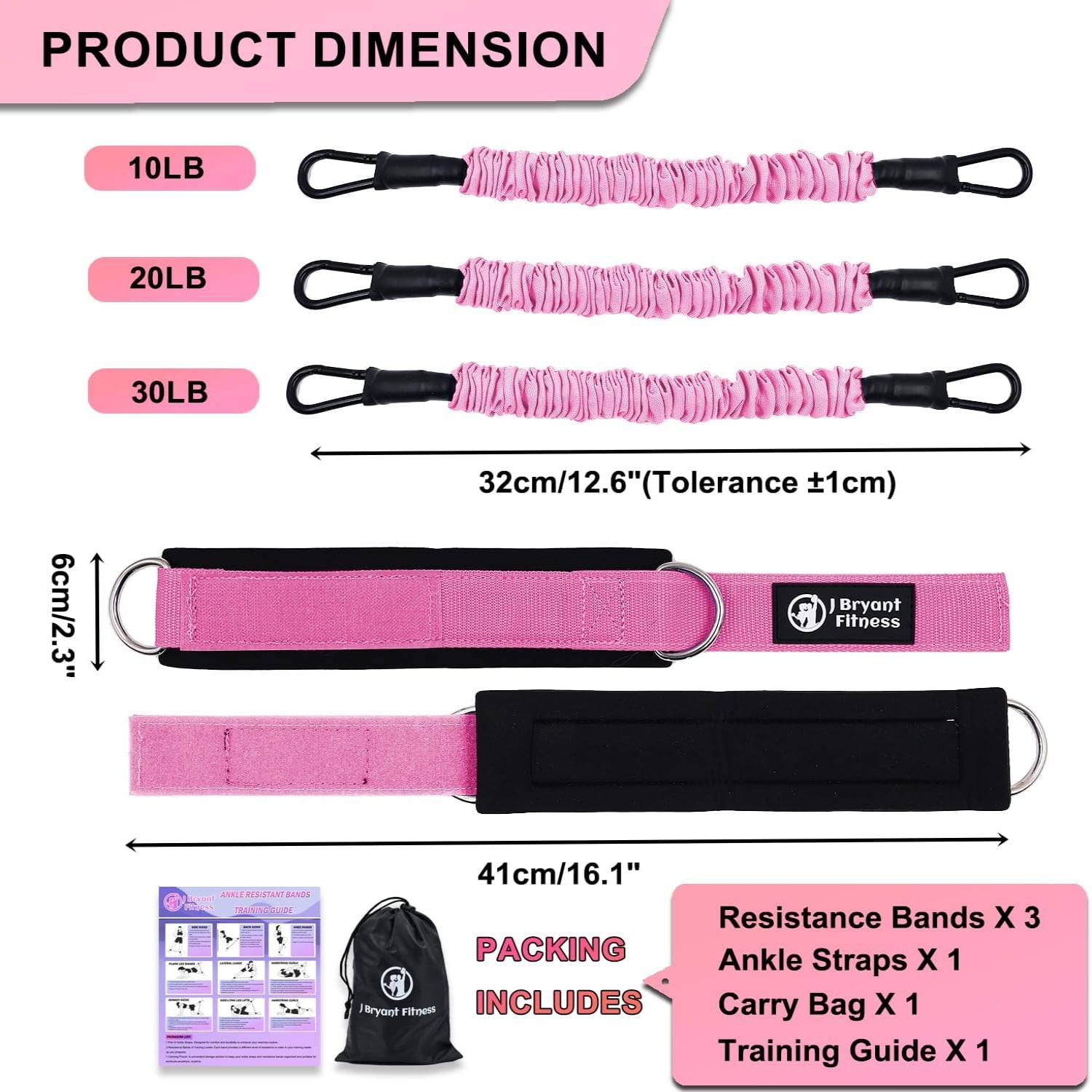 SHZHHFKJCX Resistance Bands Set with Ankle Cuffs for Leg Strength