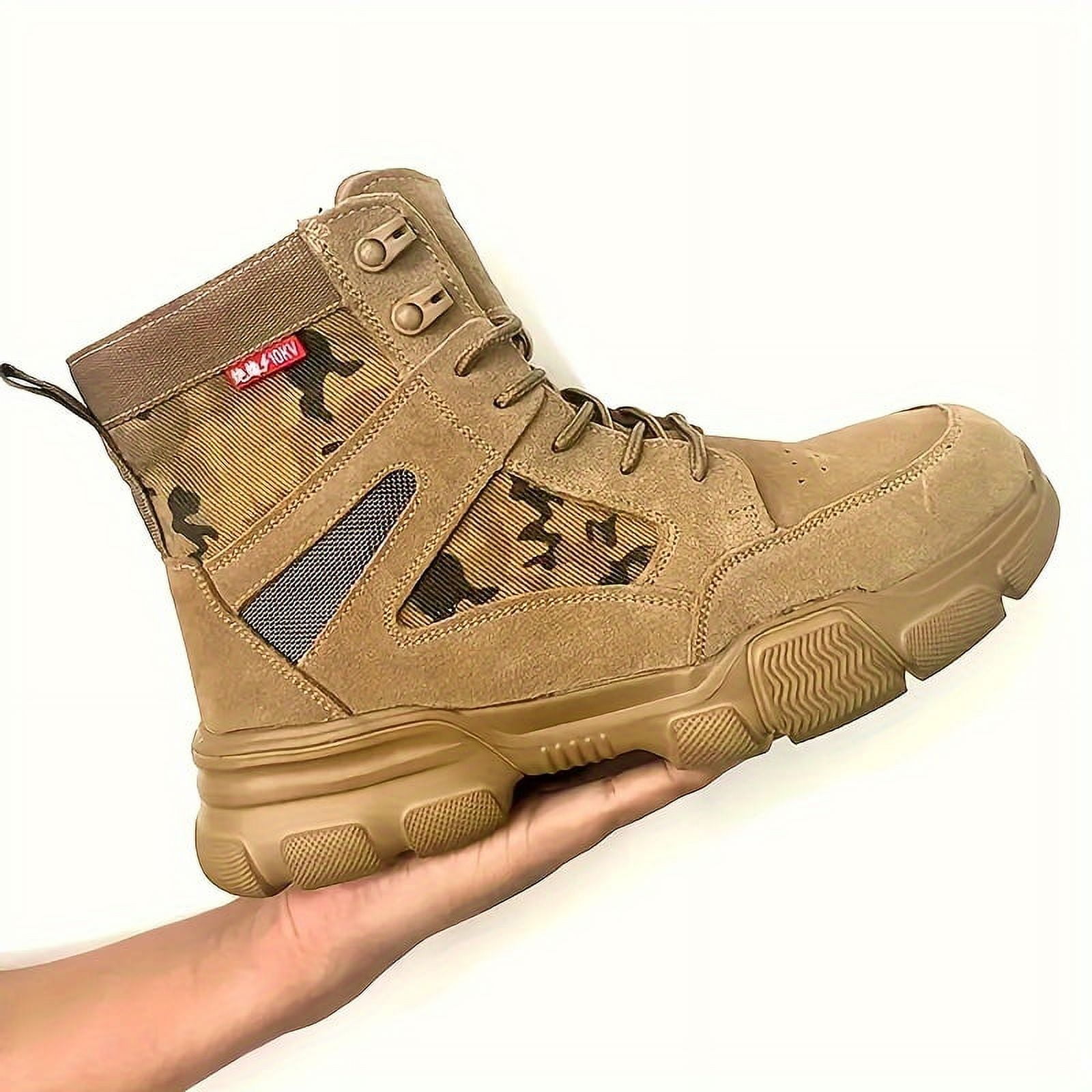 SHZHHFKJCX Rugged Mens UltraDurable Steel Toe Work Boots Tough and