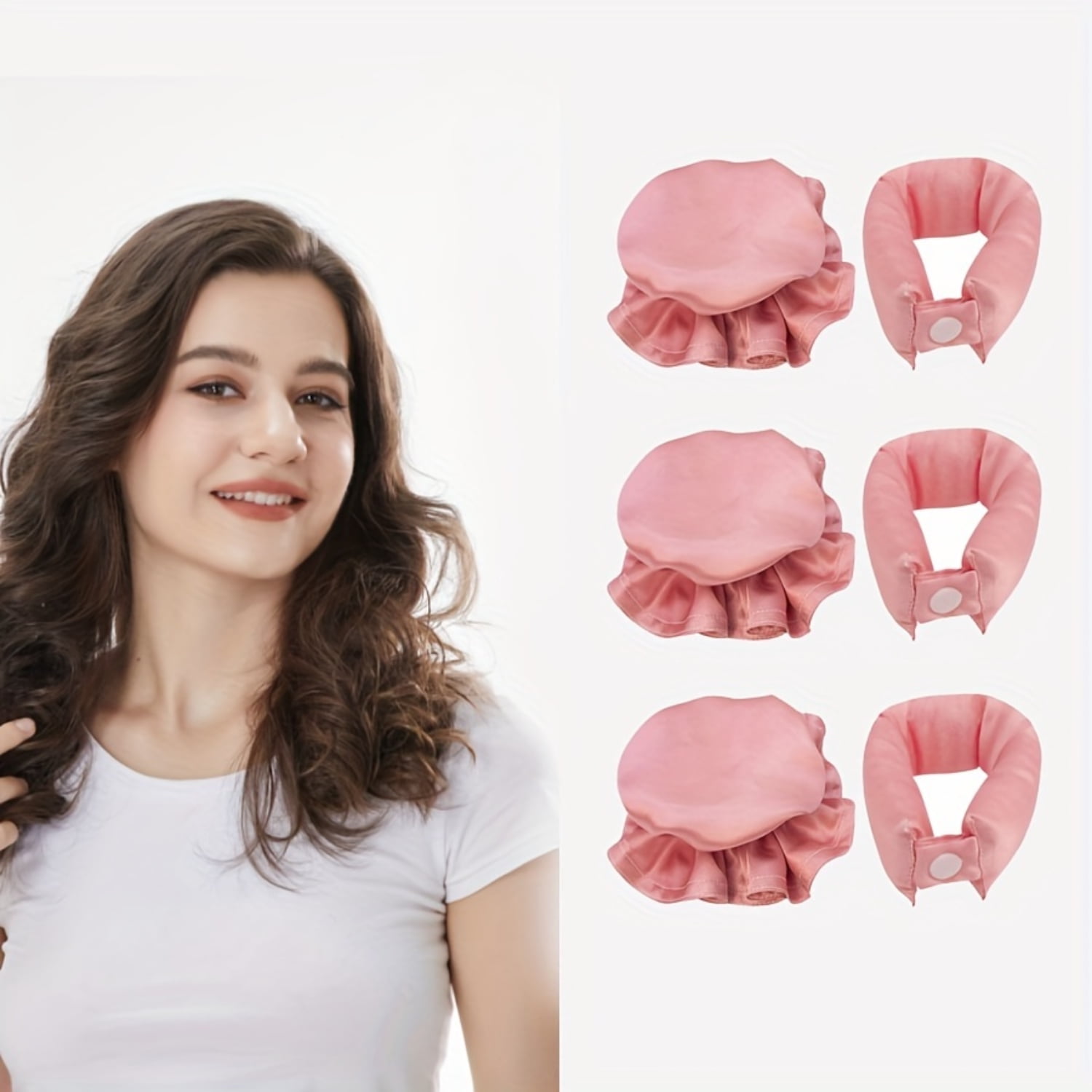 SHZHHFKJCX Soft Satin Overnight Heatless Hair Curlers Set for Women