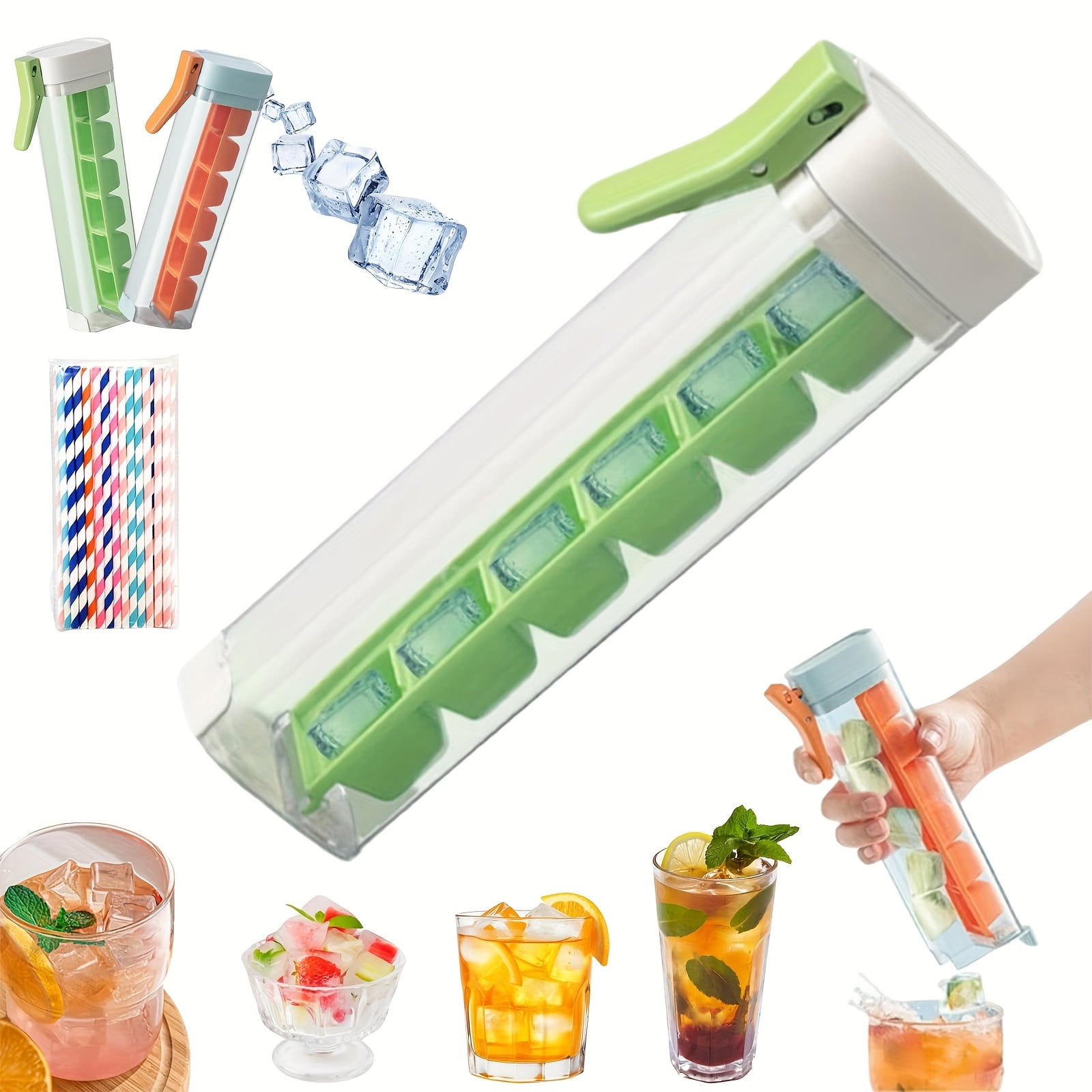 SHZHLAIFUZB 2024 New OneHanded Pressing Ice Molds Innovative and
