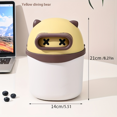 SHZHMX Cute Mini Desktop Trash Can with Lid Convenient Office/Dorm
