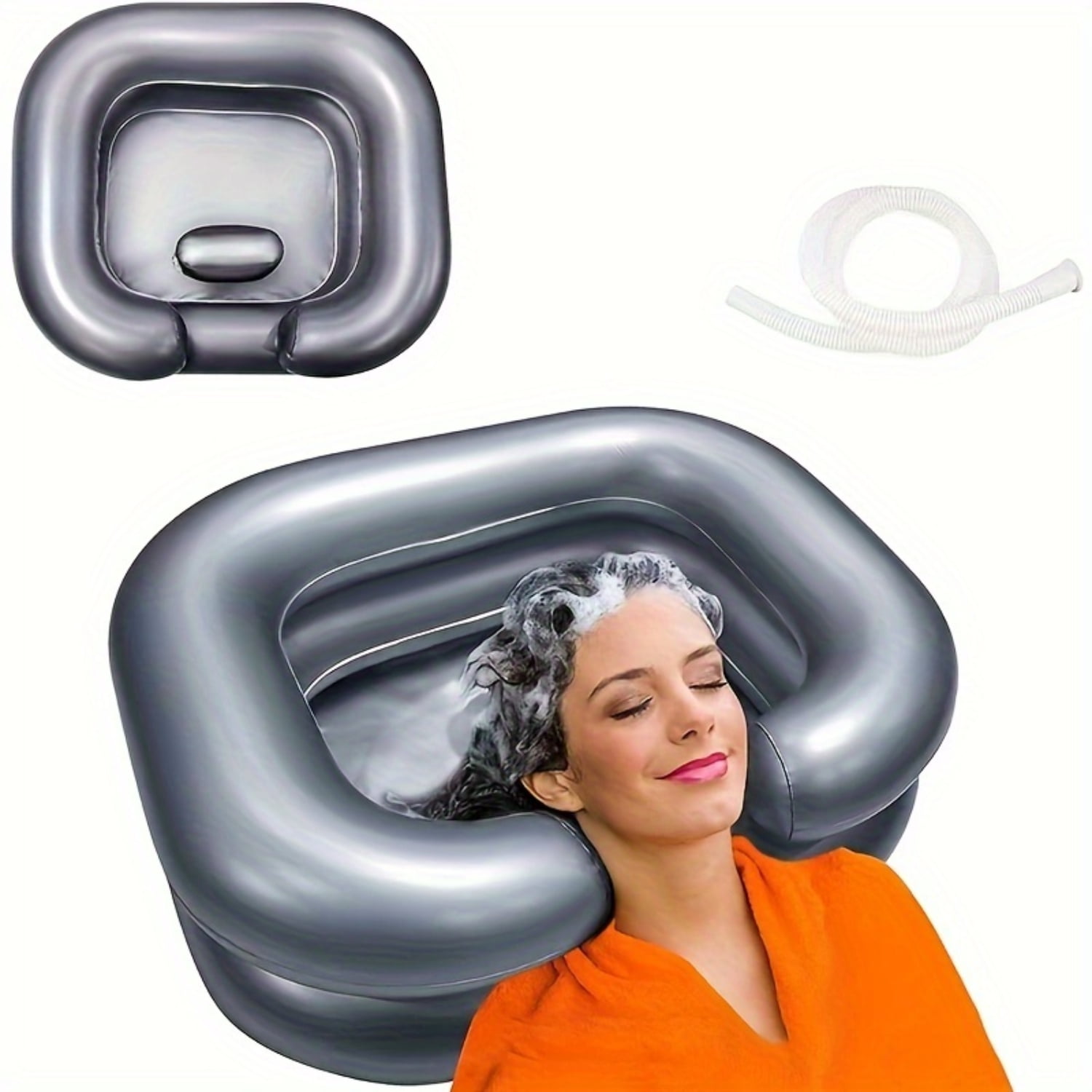 SHZHMX Portable Foldable Inflatable Hair Wash Basin for Elderly and Bedridden Patients