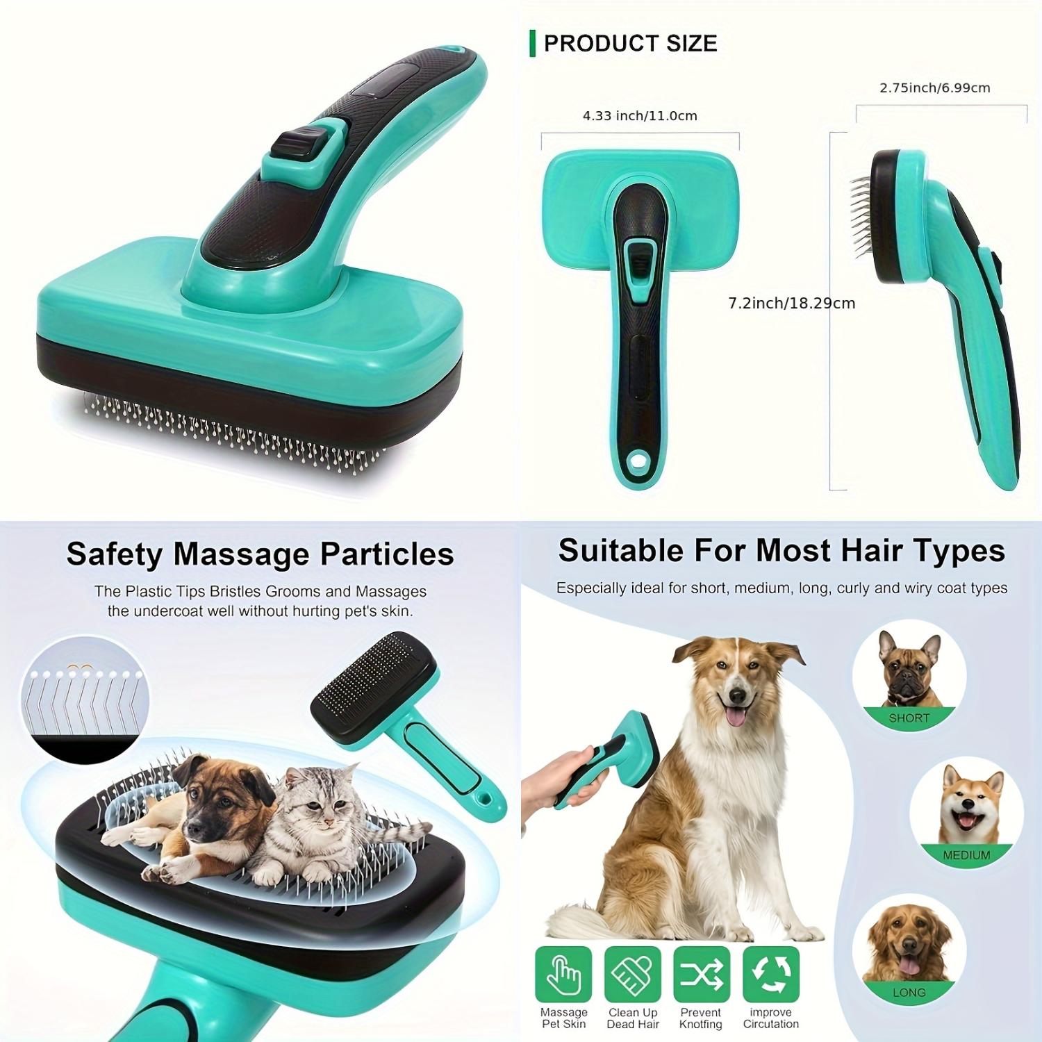 SHZHRK Easy to Clean Dog Grooming Tools Self Cleaning Slicker Brush for