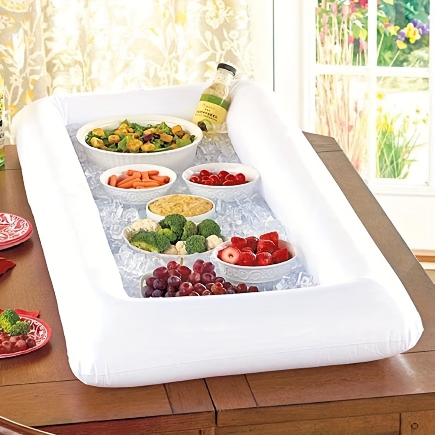 SHZHSDWEIJ Portable Inflatable PVC Floating Buffet Cooler Tray