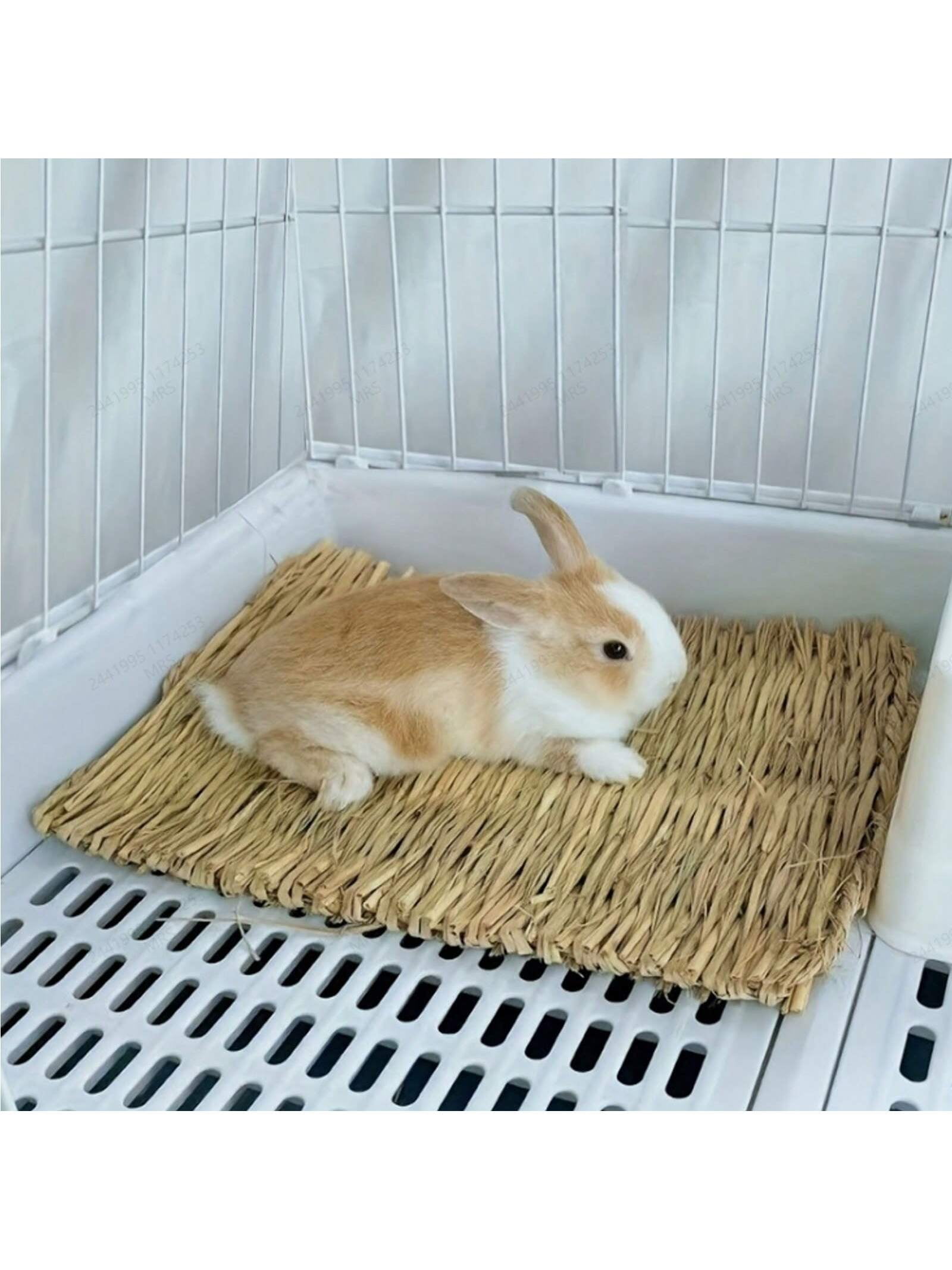 SHZHSDWEIJ Soft 1PC Natural Straw Woven Rabbit Grass Mat Perfect for