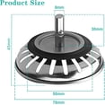SHZHYIQIMR Stainless Steel RustResistant Kitchen Sink Plug Strainer